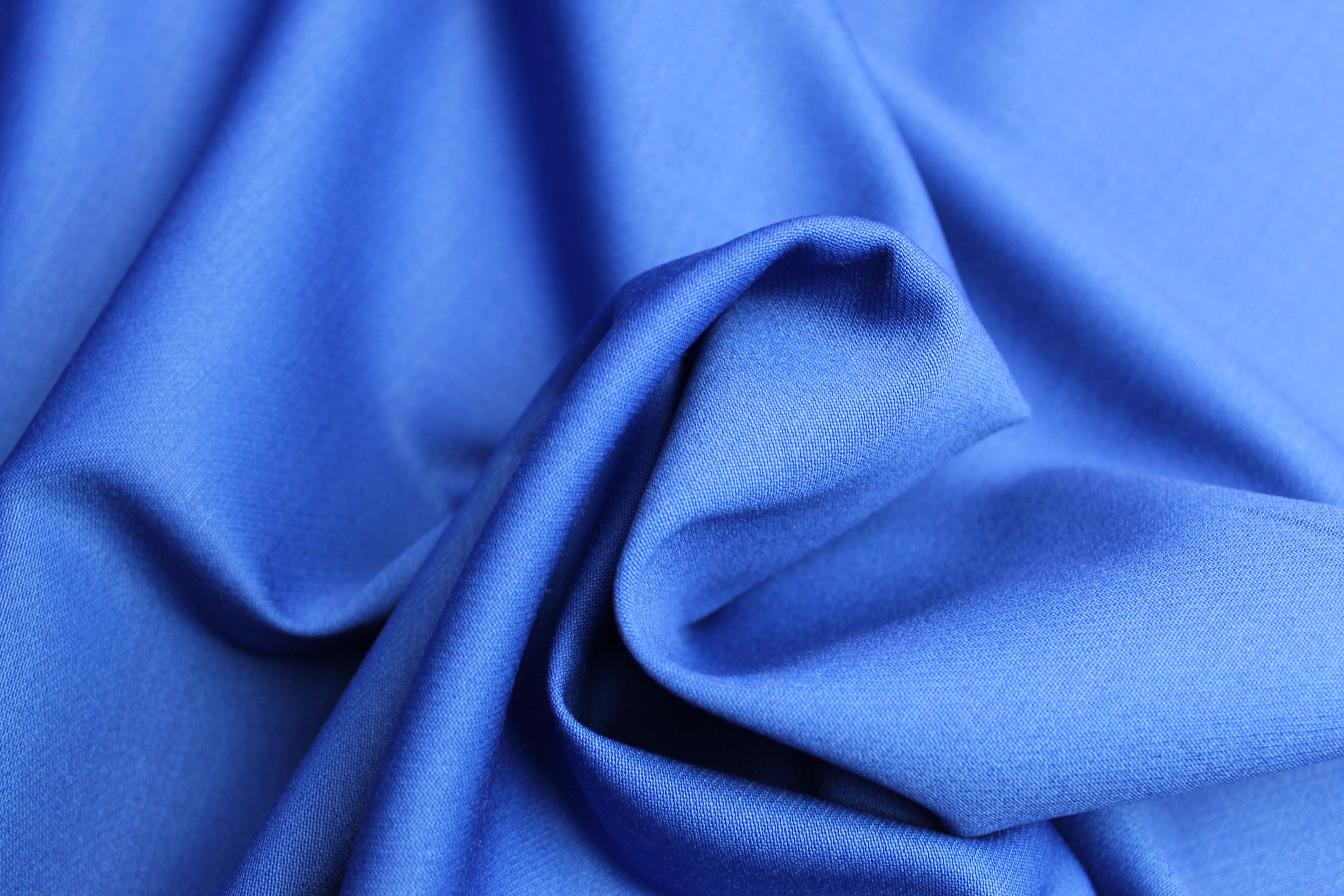 STRETCH WOOL GABERDINE - ROYAL